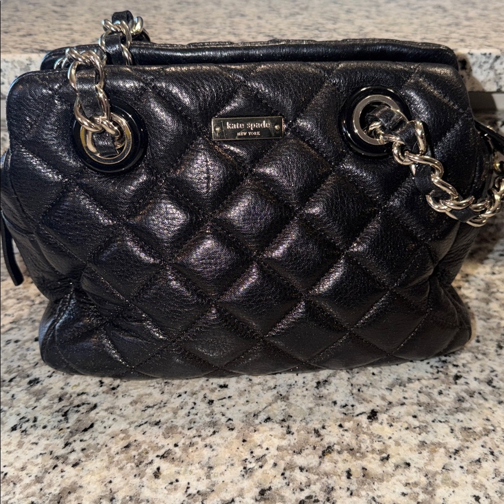 ✨ Kate Spade Black Quilted Shoulder Bag with Gold Hardware ✨ EXCELLENT CONDITION
